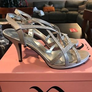 Silver Nina heels